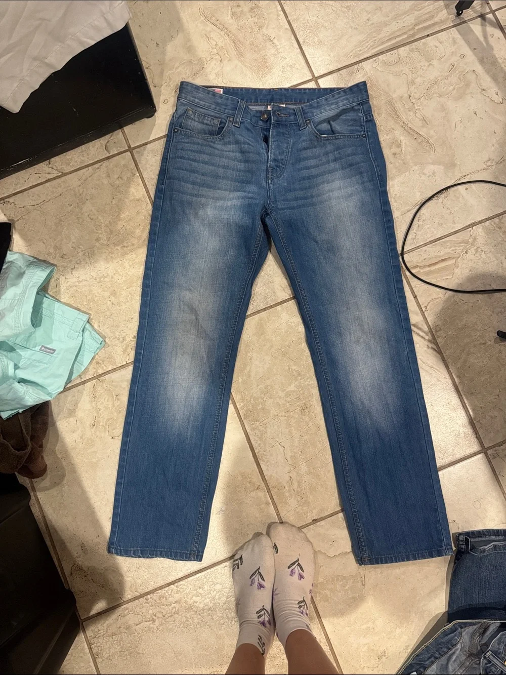 True Religion Ricky Jeans Men’s 32 Light Wash Made in USA Denim